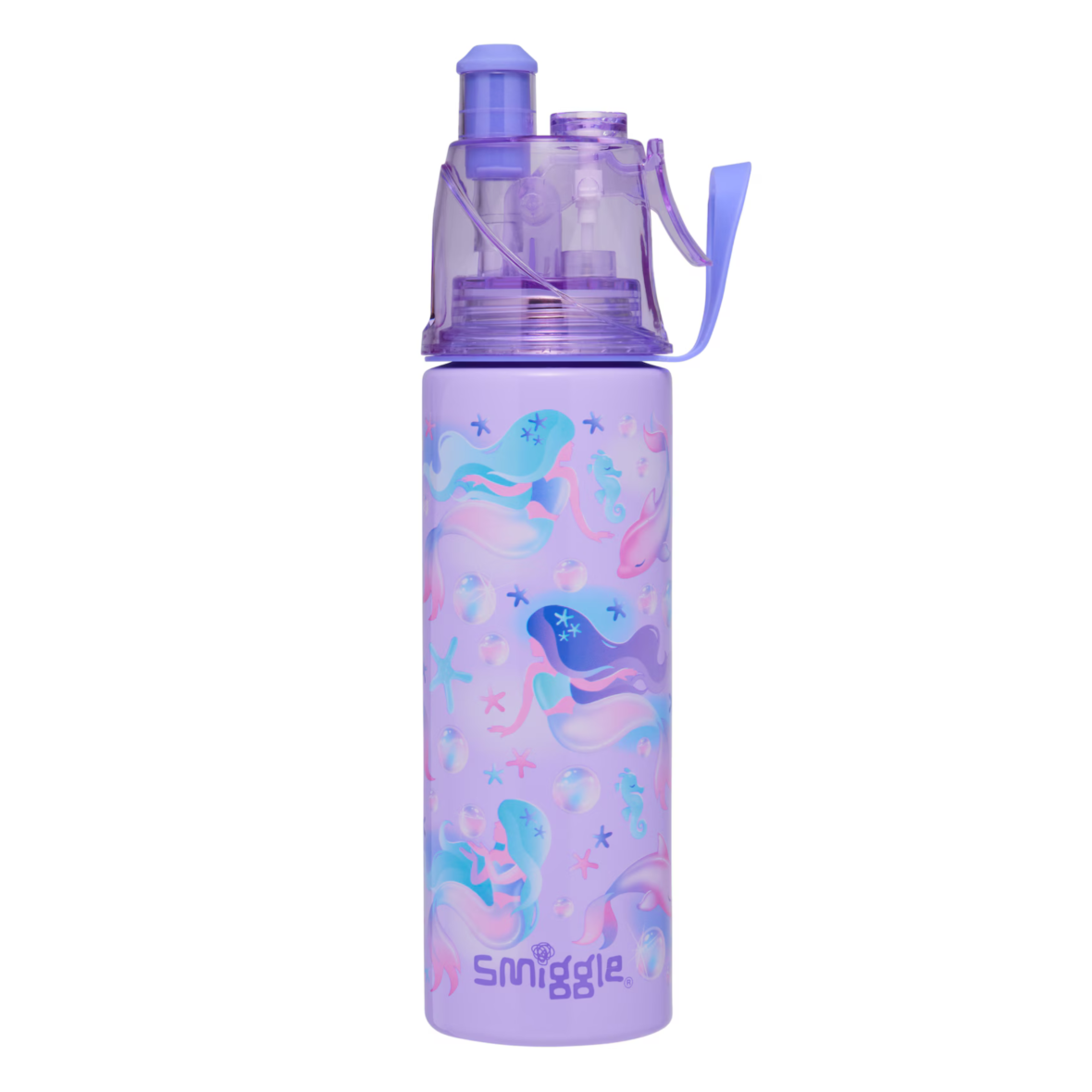 Smiggle Aspire Insulated Stainless Steel Spritz Drink Bottle 500ml – Lilac