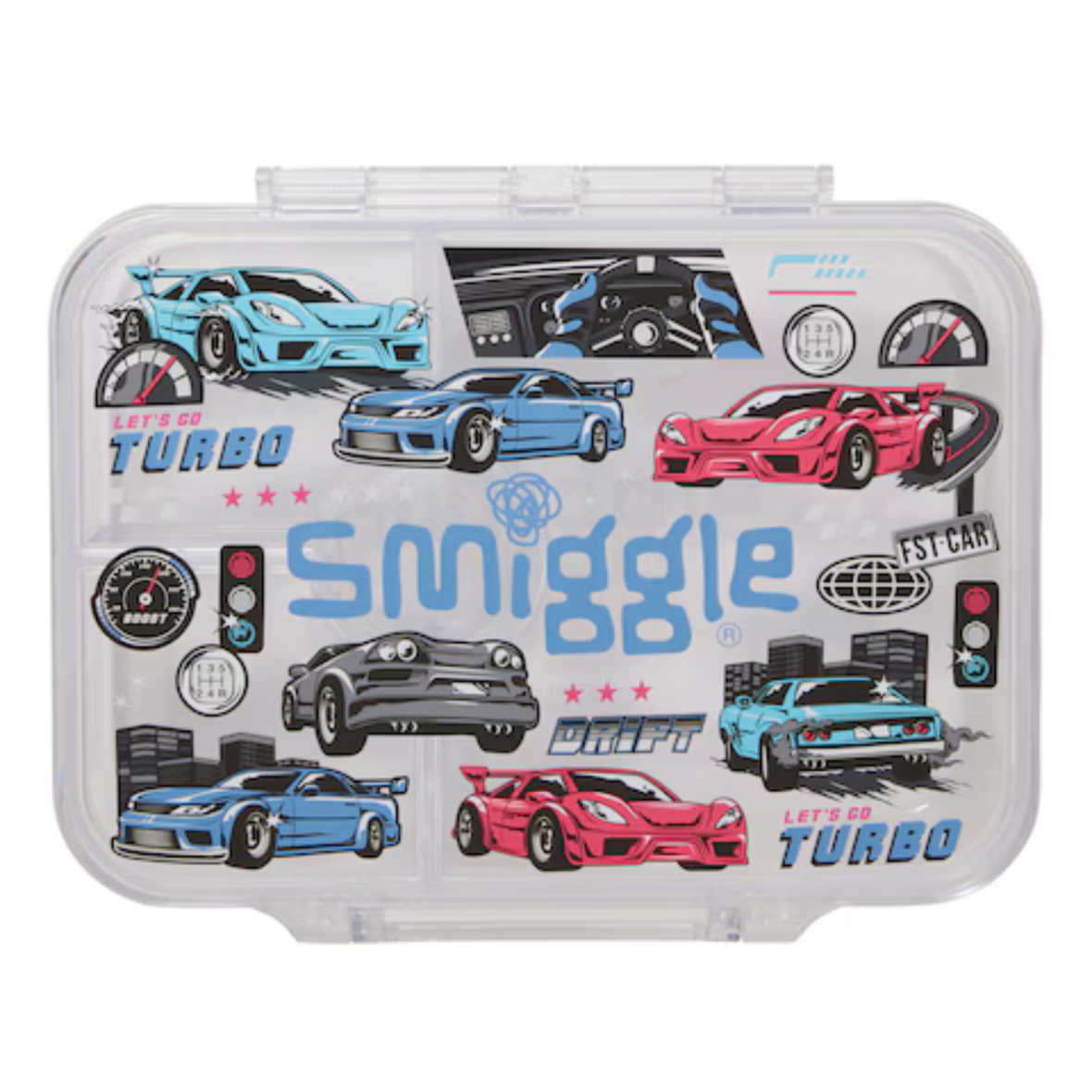 Smiggle Aspire Medium See Me Bento Lunchbox – Black