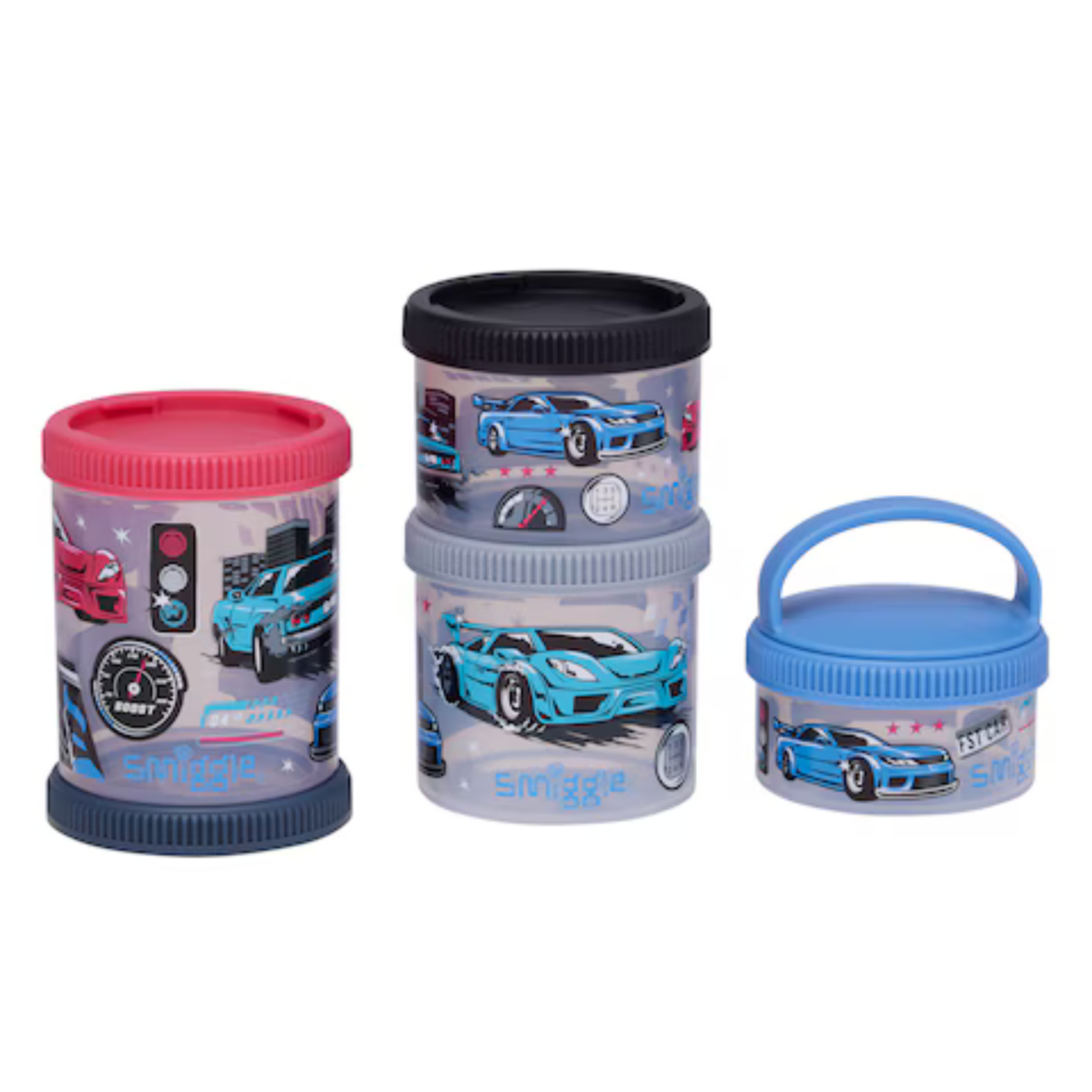 Smiggle Aspire Snack N Stack Containers X4 (2)