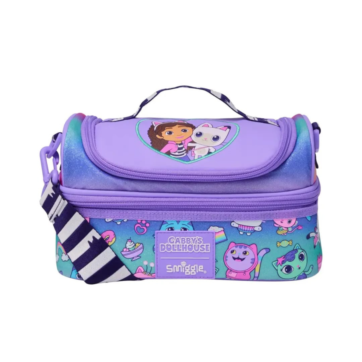 Smiggle Gabby’s Dollhouse Double Decker Lunchbox With Strap