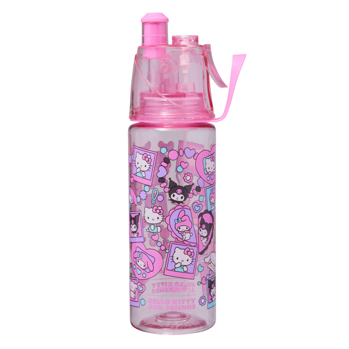 Smiggle Hello Kitty And Friends Spritz Plastic Drink Bottle 560ml – Pink