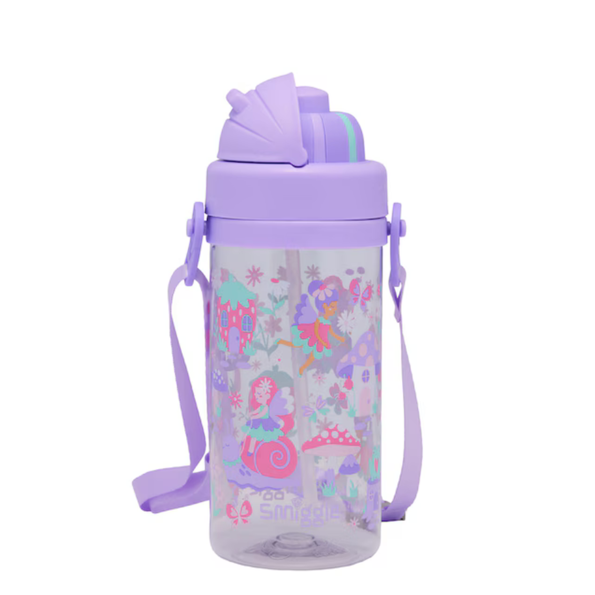 Smiggle I Spy Teeny Tiny Drink Bottle With Strap 400ml – Lilac