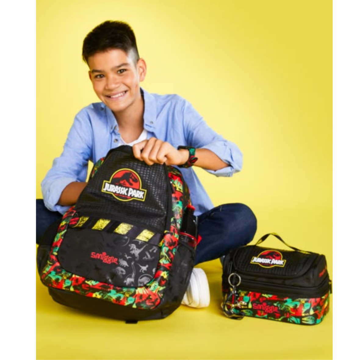 Smiggle Jurassic Park Classic Backpack Black (5)