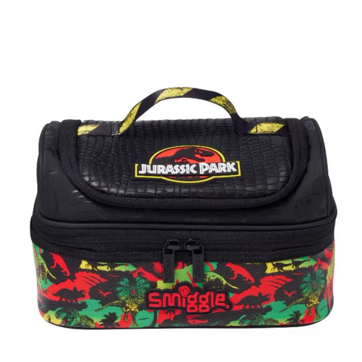 Smiggle Jurassic Park Double Decker Lunchbox | Black