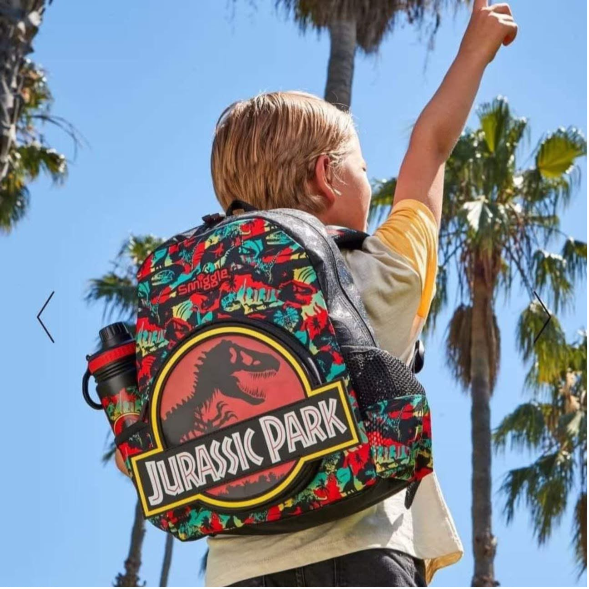 Smiggle Jurassic Park Junior Character Hoodie Backpack Black (6)