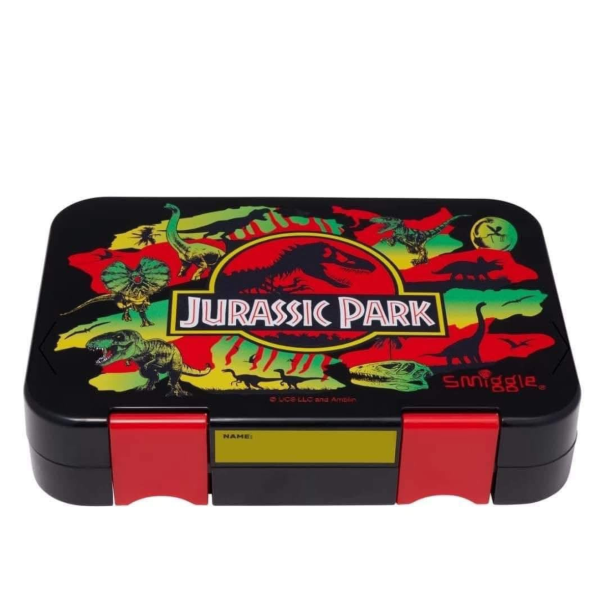 Smiggle Jurassic Park Medium Happy Bento Lunchbox Black (2)