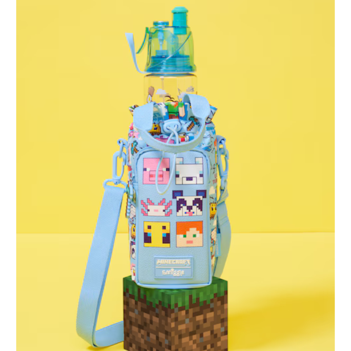 Smiggle Minecraft Bottle Bag With Strap (2)