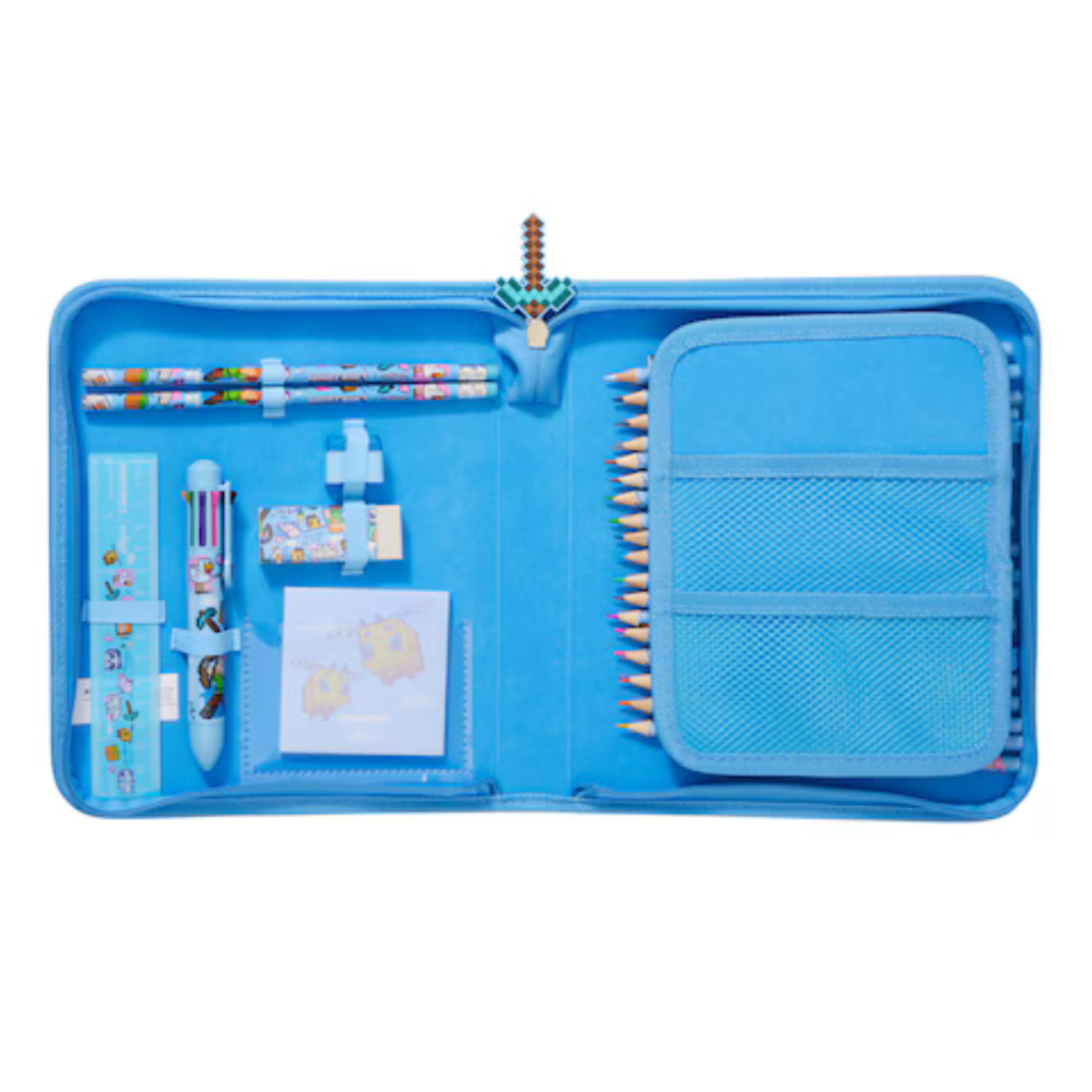 Smiggle Minecraft Hardtop Zip It Stationery Gift Pack (2)