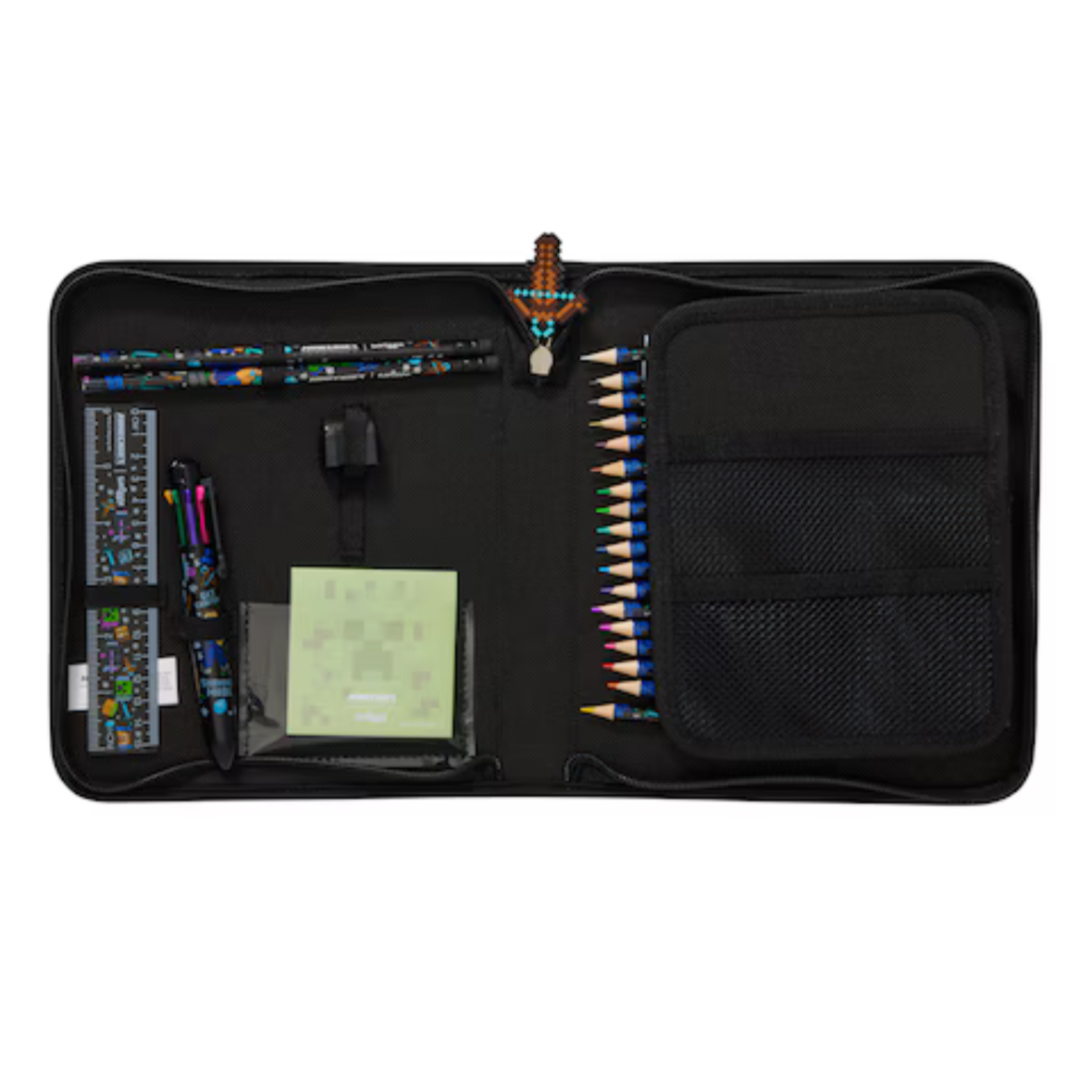 Smiggle Minecraft Hardtop Zip It Stationery Gift Pack (2)