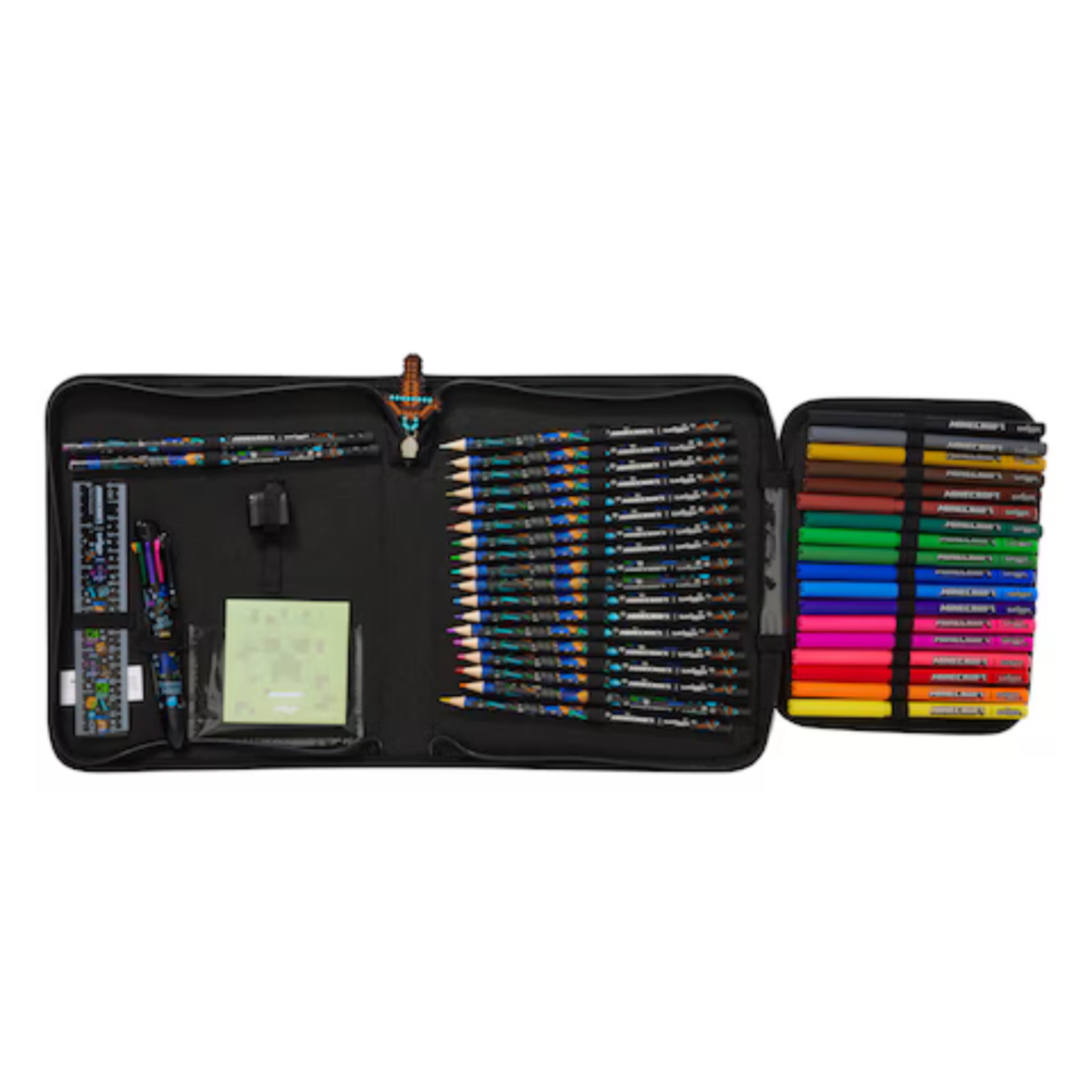Smiggle Minecraft Hardtop Zip It Stationery Gift Pack (3)
