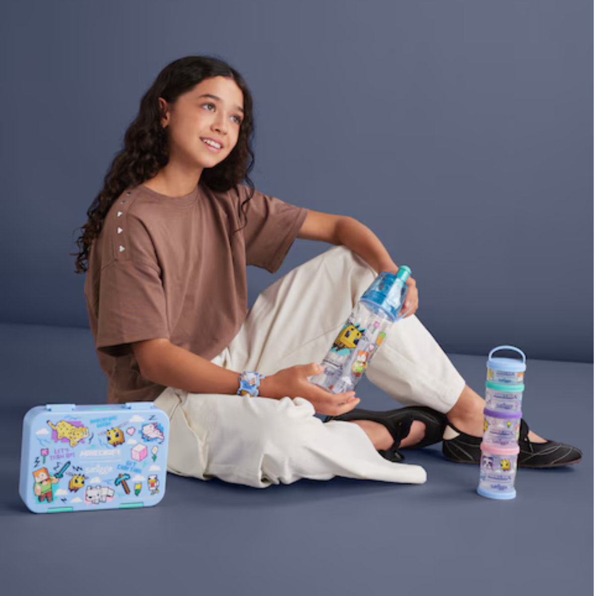 Smiggle Minecraft Snack N Stack Containers X4 (5)