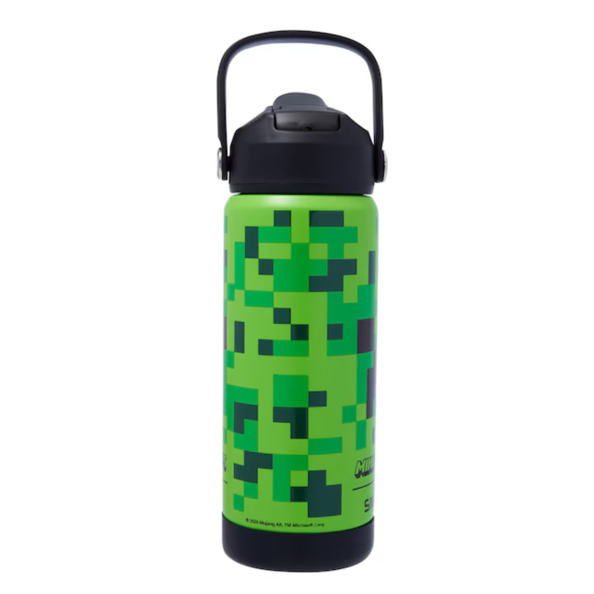 Smiggle Minecraft Squiggle Insulated Stainless Steel Drink Bottle 550ml – Green