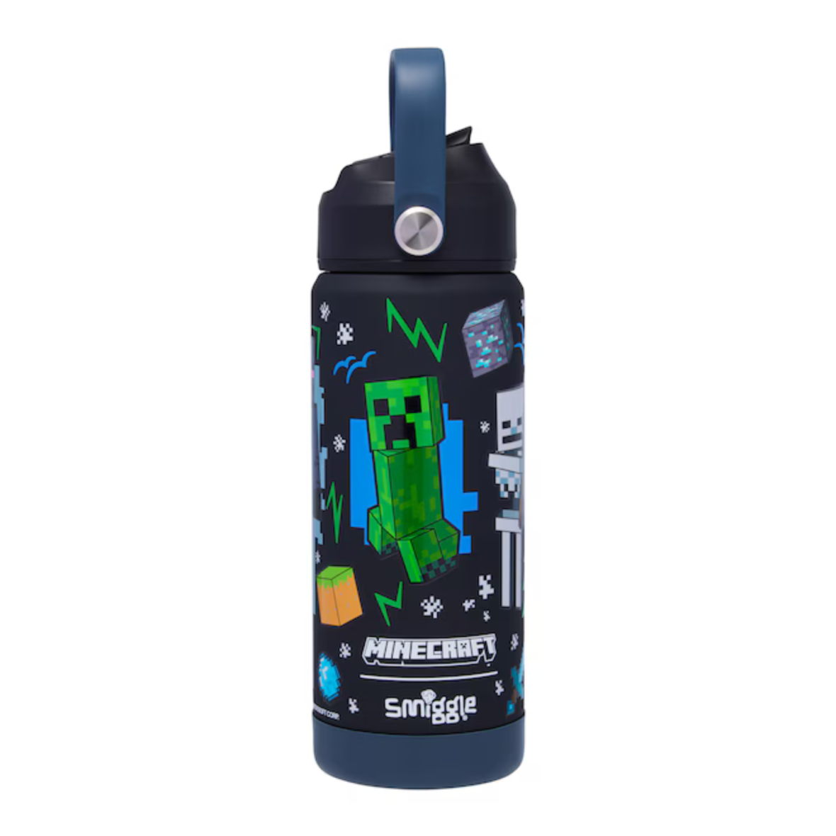 Smiggle Minecraft Squiggle Insulated Stainless Steel Drink Bottle 550ml (3)