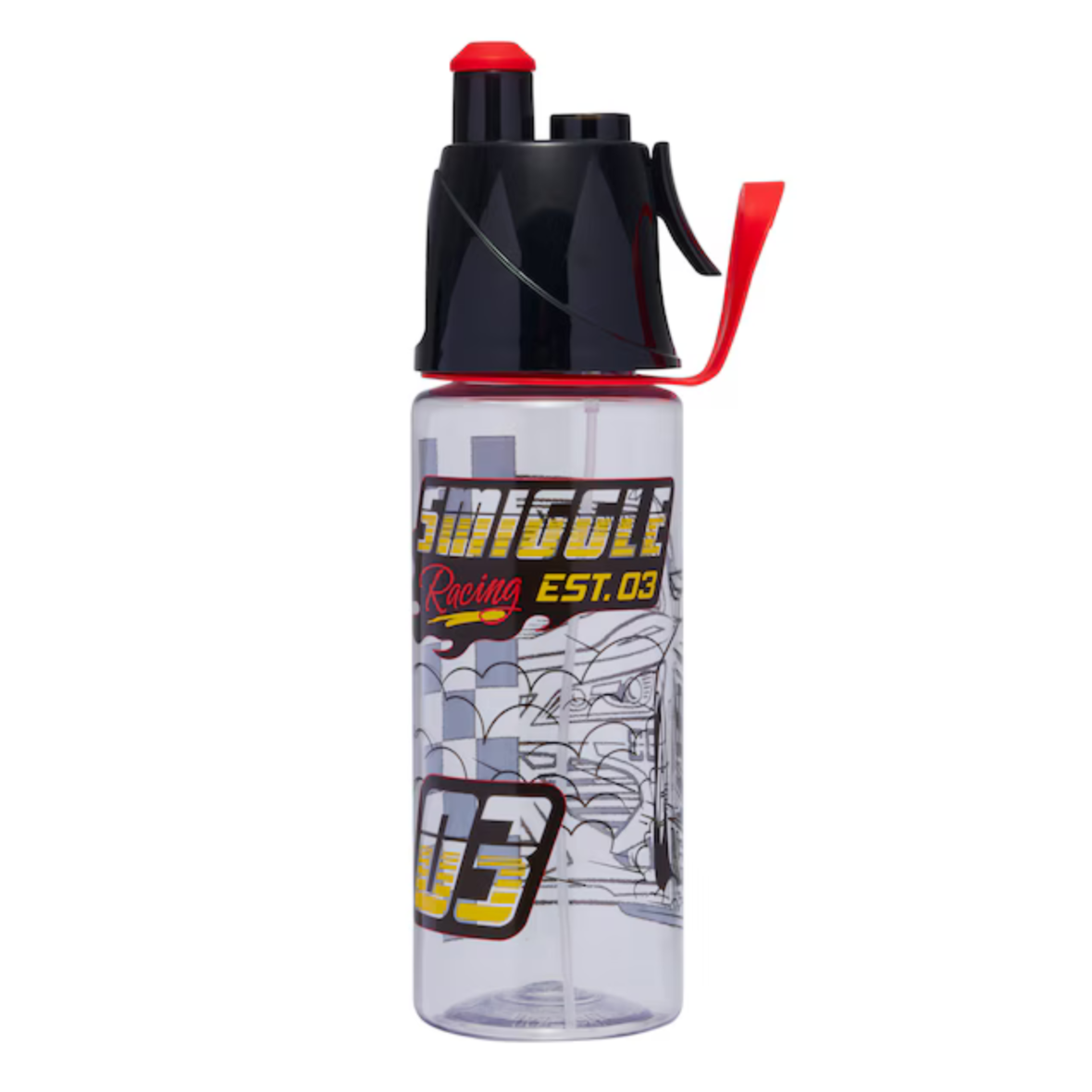 Smiggle Pit Stop Plastic Drink Bottle 560ml – Pit Stop Black