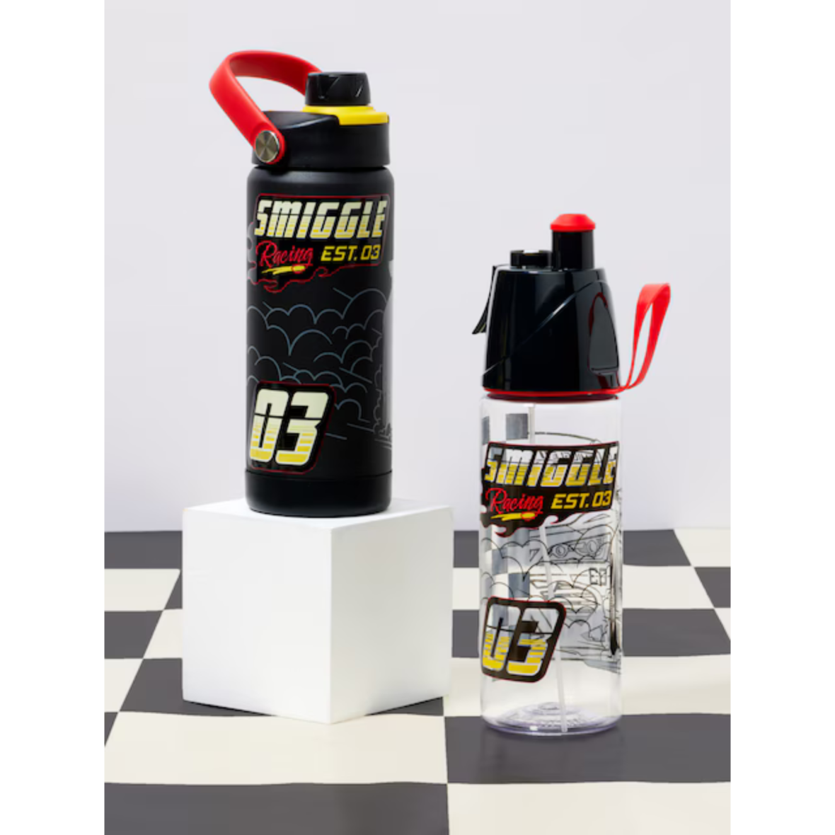 Smiggle Pit Stop Squiggle Stainless Steel Insulated Drink Bottle 550ml (4)