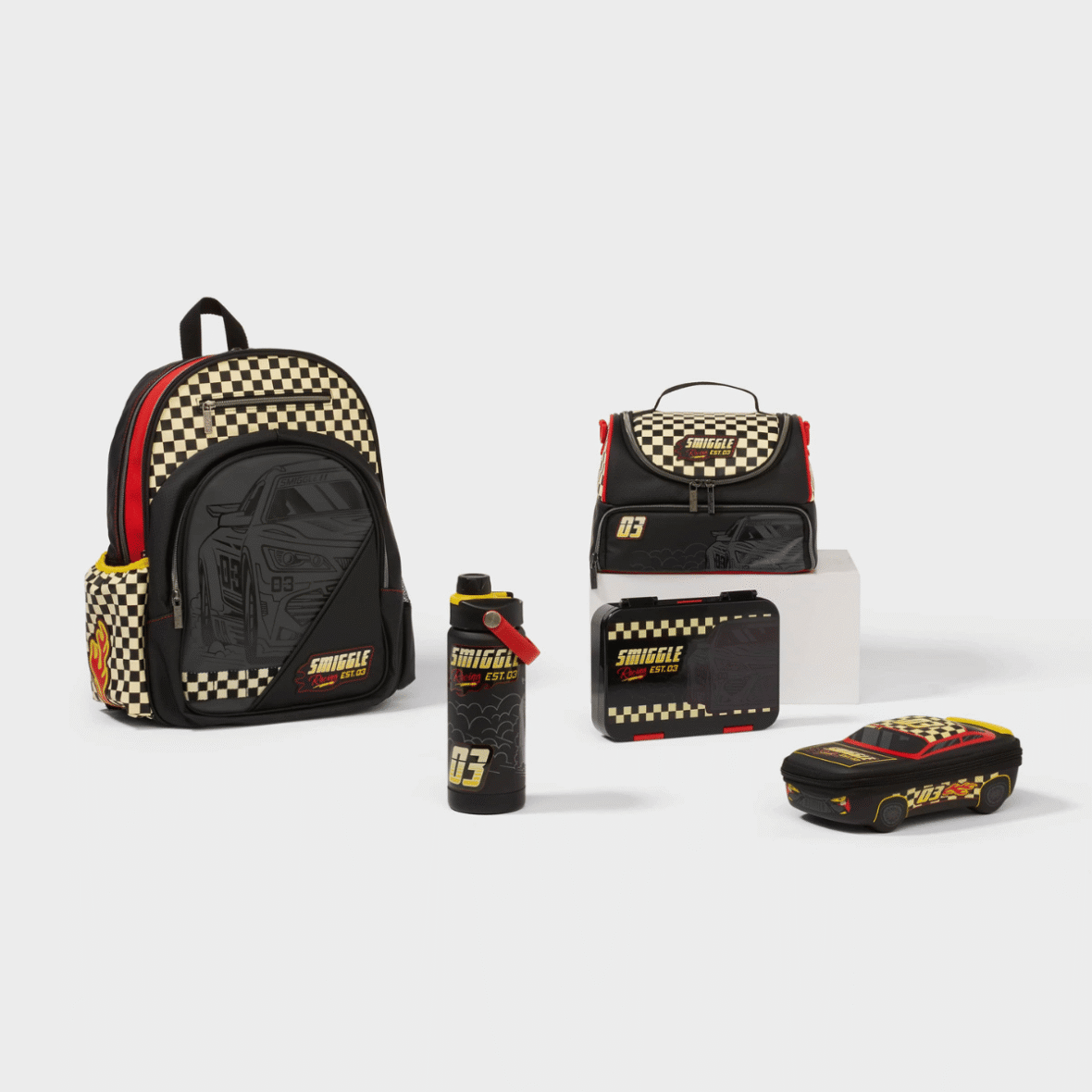 Smiggle Pit Stop Ultimate 5-Piece Bundle – Cars Theme