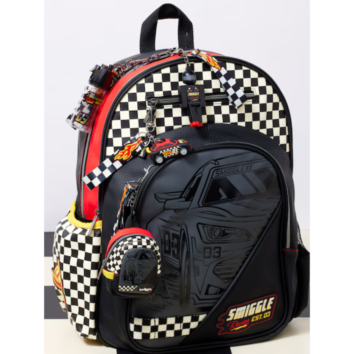 Smiggle Pit Stop Zone Backpack Black (3)