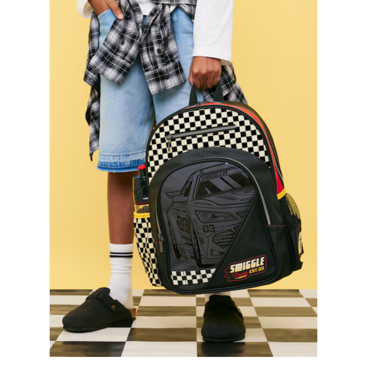Smiggle Pit Stop Zone Backpack Black (6)