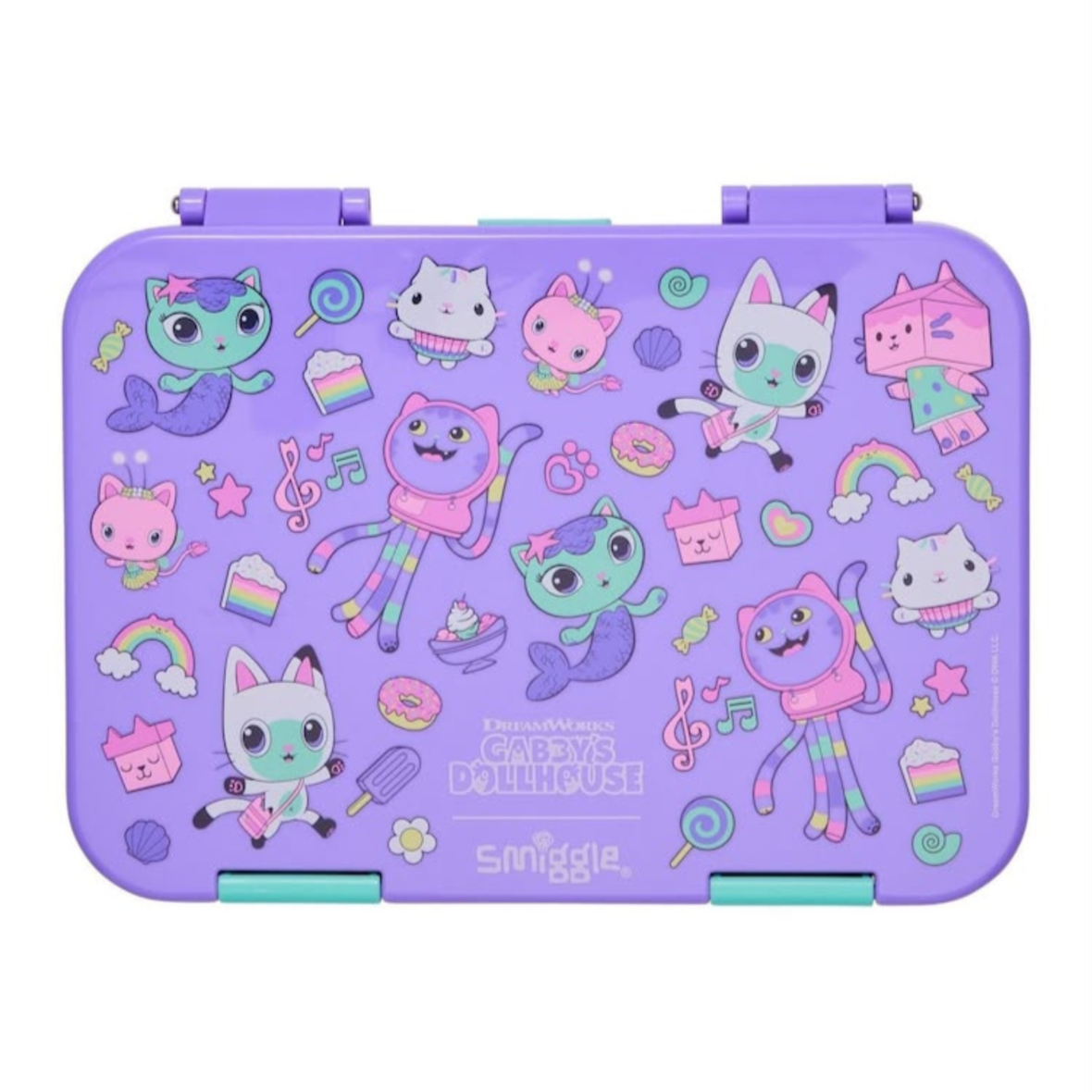 Smiggle Purple Gabbys Dollhouse Medium Bento Lunchbox