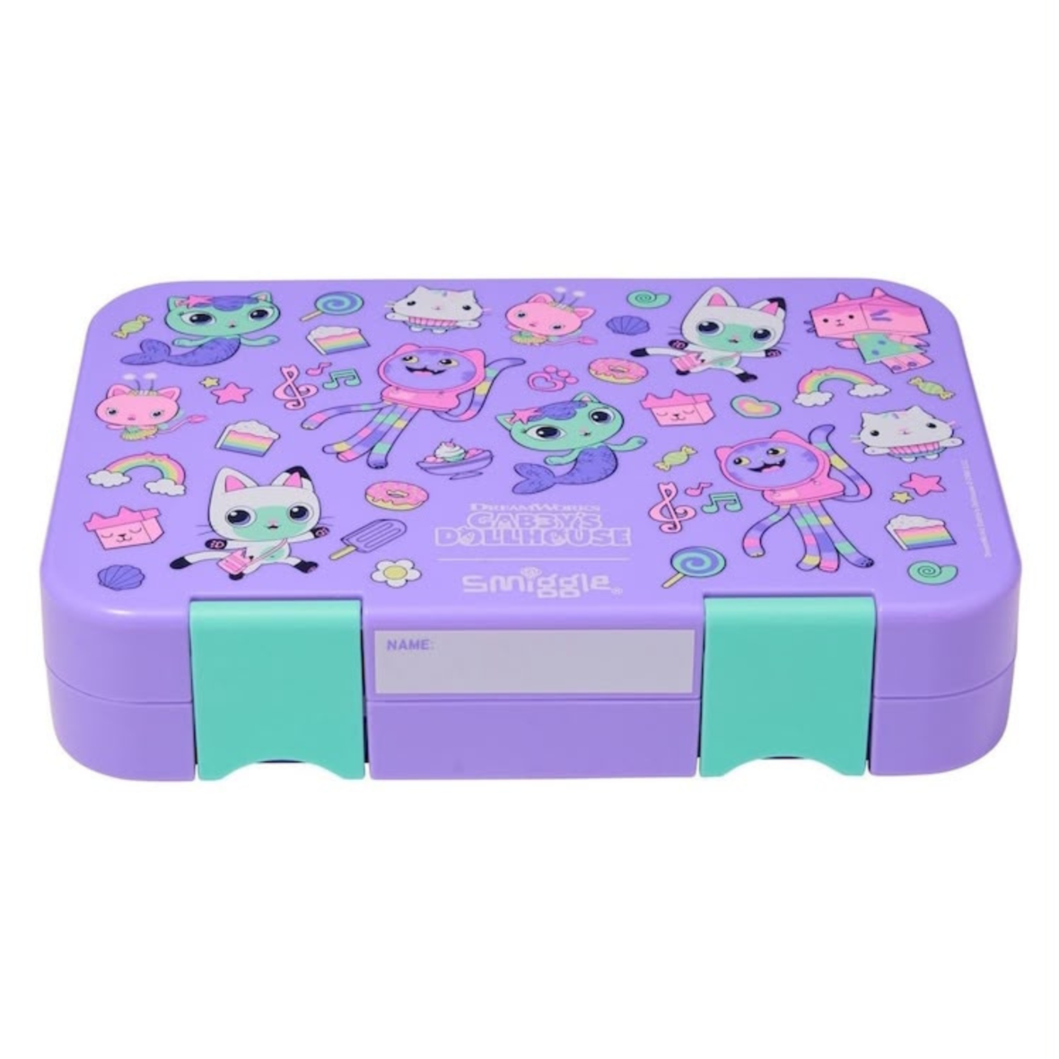 Smiggle Purple Gabbys Dollhouse Medium Bento Lunchbox (3)