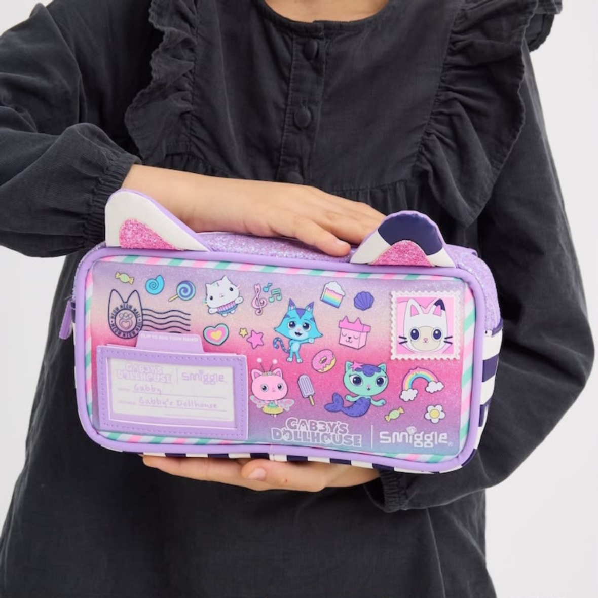 Smiggle Purple Gabby’s Dollhouse Post Pencil Case (4)