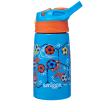 Smiggle Weekend Junior Stainless Steel Drink Bottle 400ml - Mid Blue