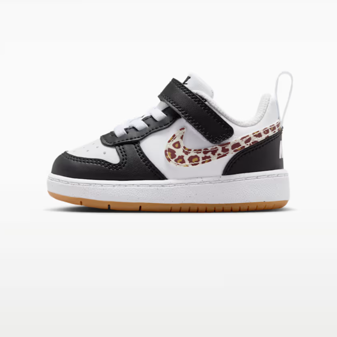 Nike Court Borough Low – BabyToddler – BlackWhiteGum Medium BrownWhite (5)