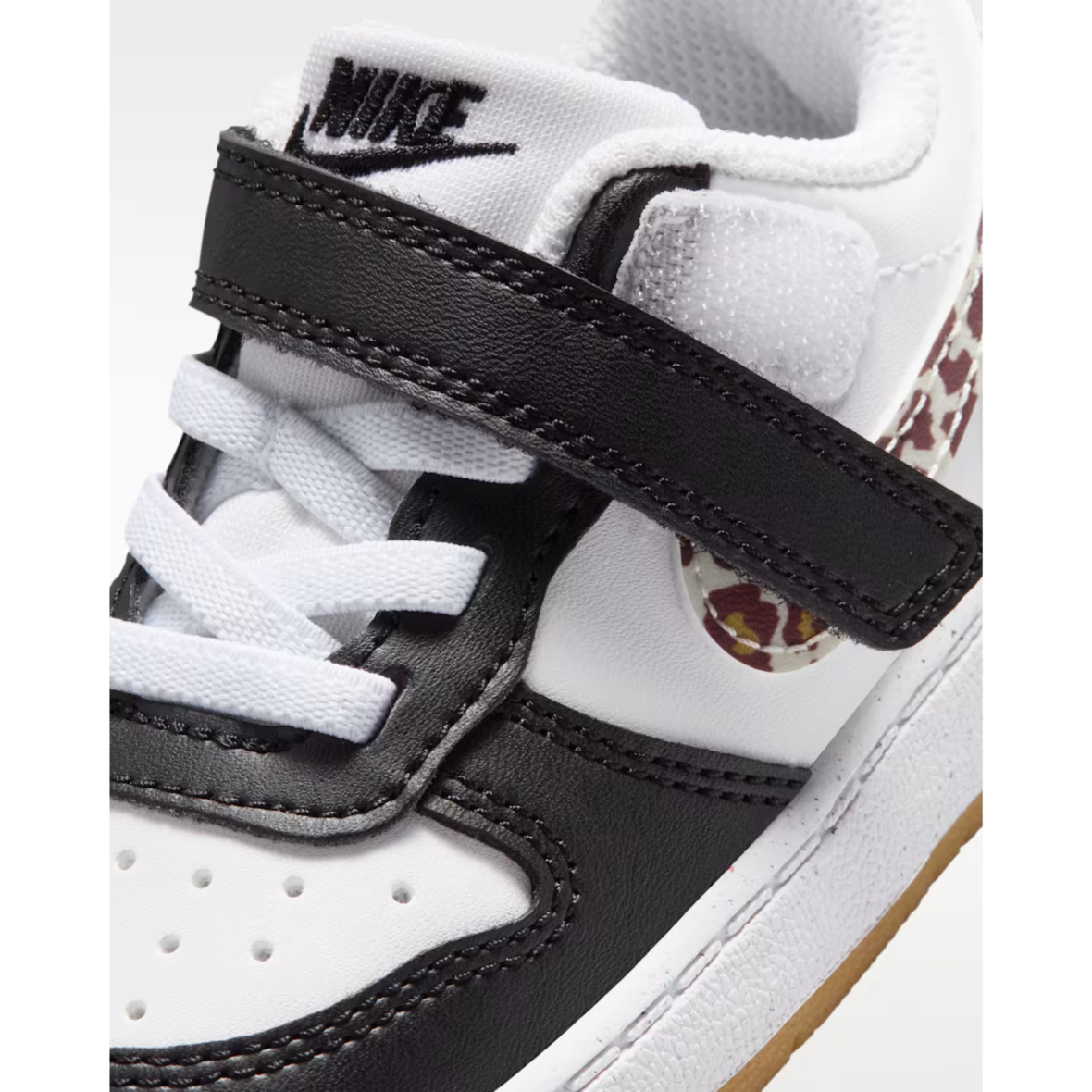Nike Court Borough Low – BabyToddler – BlackWhiteGum Medium BrownWhite (7)