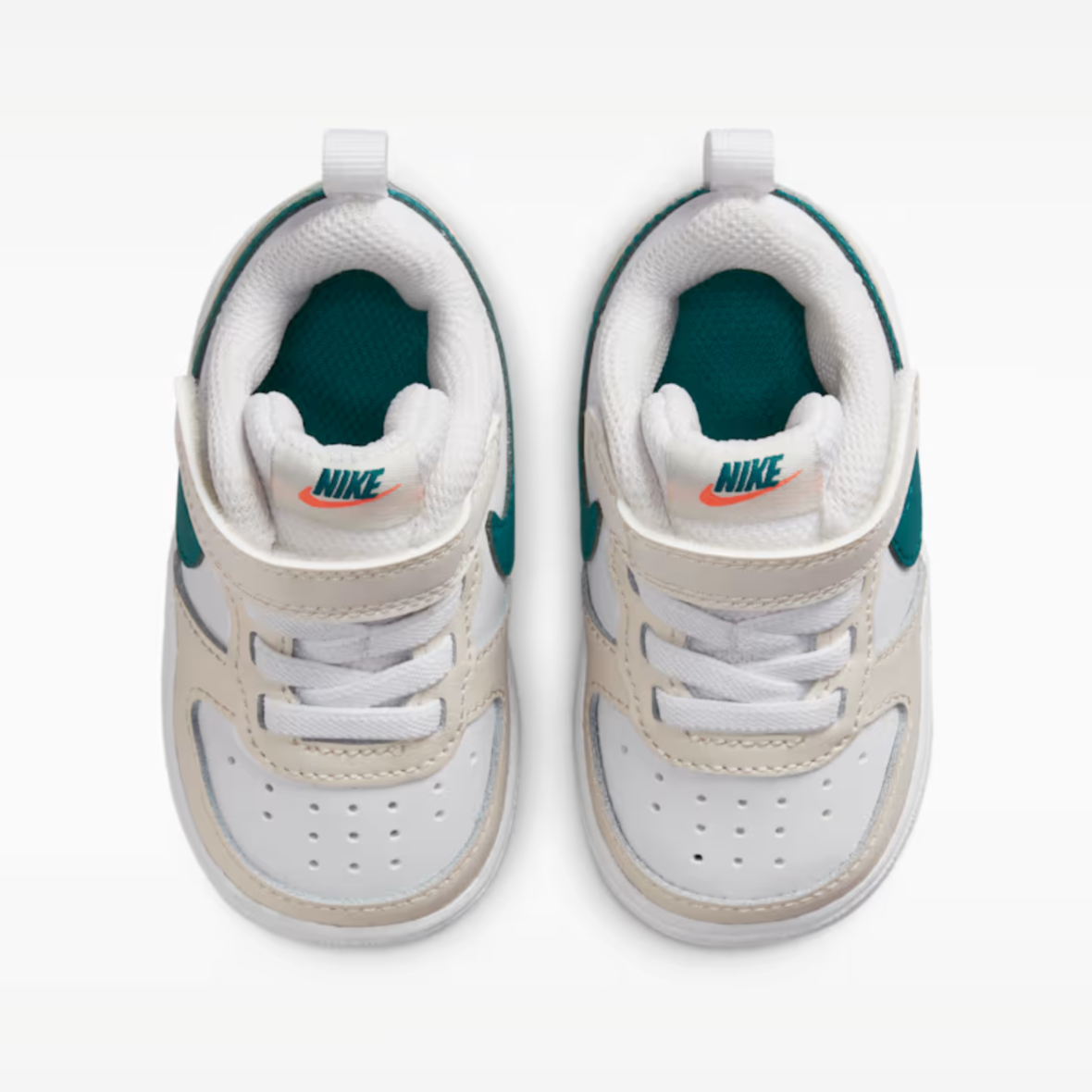Nike Court Borough Low – BabyToddler – PhantomWhiteTotal OrangeBright Spruce (2)