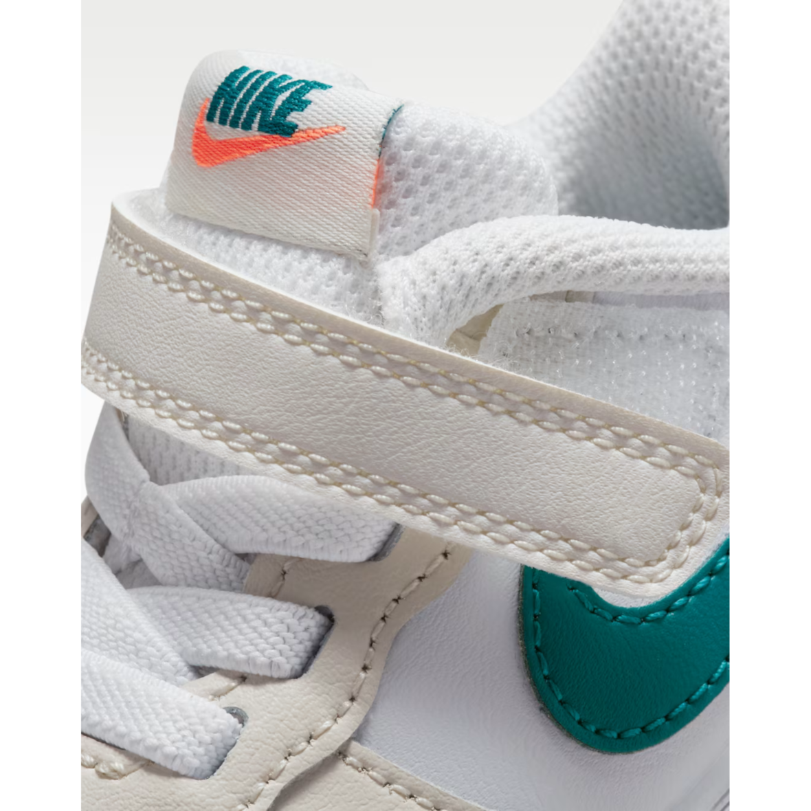 Nike Court Borough Low – BabyToddler – PhantomWhiteTotal OrangeBright Spruce (8)