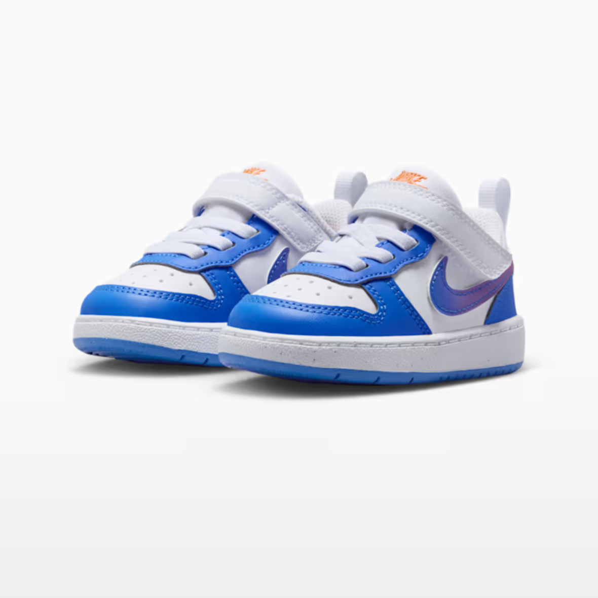 Nike Court Borough Low – BabyToddler – WhiteBright VioletTurf OrangeBlue Crystal (3)