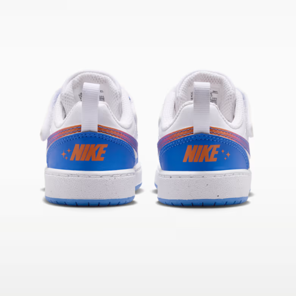 Nike Court Borough Low – BabyToddler – WhiteBright VioletTurf OrangeBlue Crystal (4)