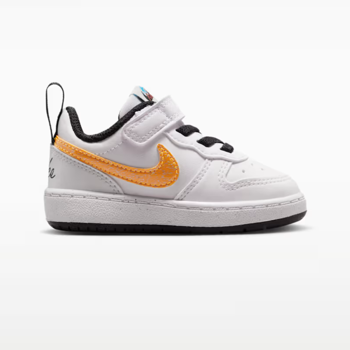 Nike Court Borough Low – BabyToddler – White/Picante Red/Barely Volt/Current Blue