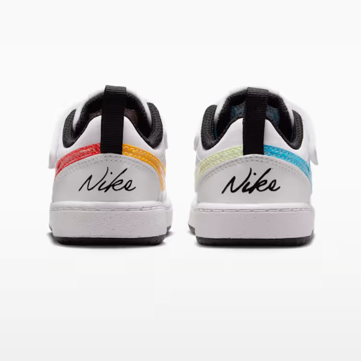 Nike Court Borough Low – BabyToddler – WhitePicante RedBarely VoltCurrent Blue (5)
