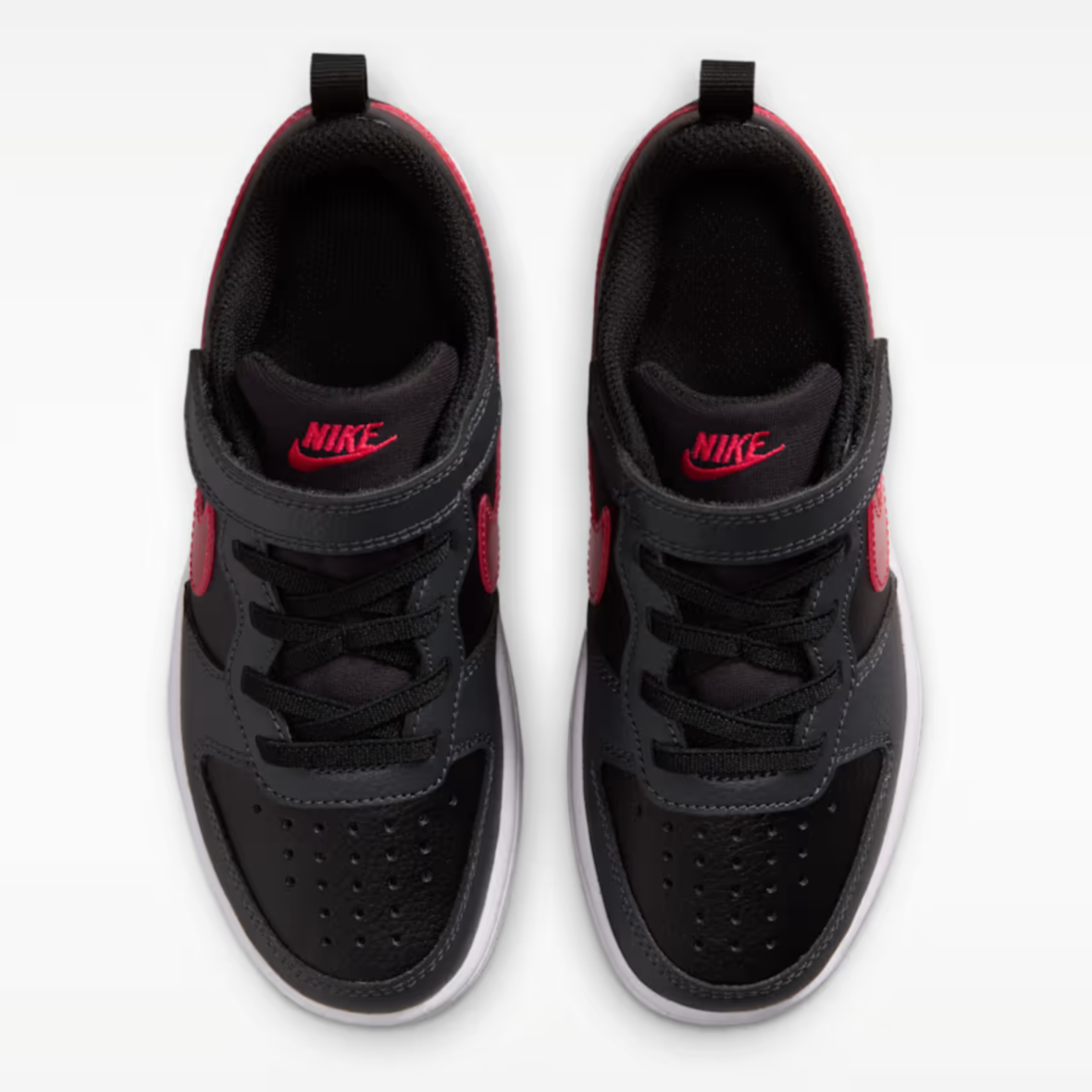 Nike Court Borough Low – Little Kids – BlackAnthraciteWhiteUniversity Red (2)