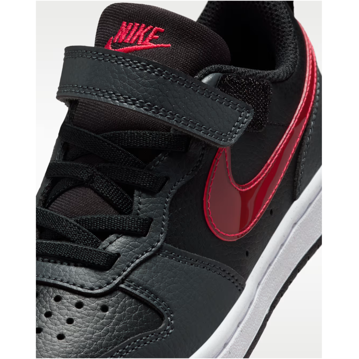 Nike Court Borough Low – Little Kids – BlackAnthraciteWhiteUniversity Red (7)