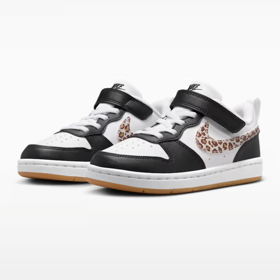 Nike Court Borough Low – Little Kids – BlackWhiteGum Medium BrownWhite (3)