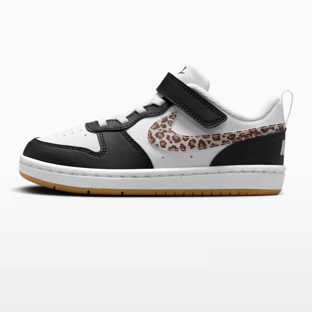 Nike Court Borough Low – Little Kids – BlackWhiteGum Medium BrownWhite (5)