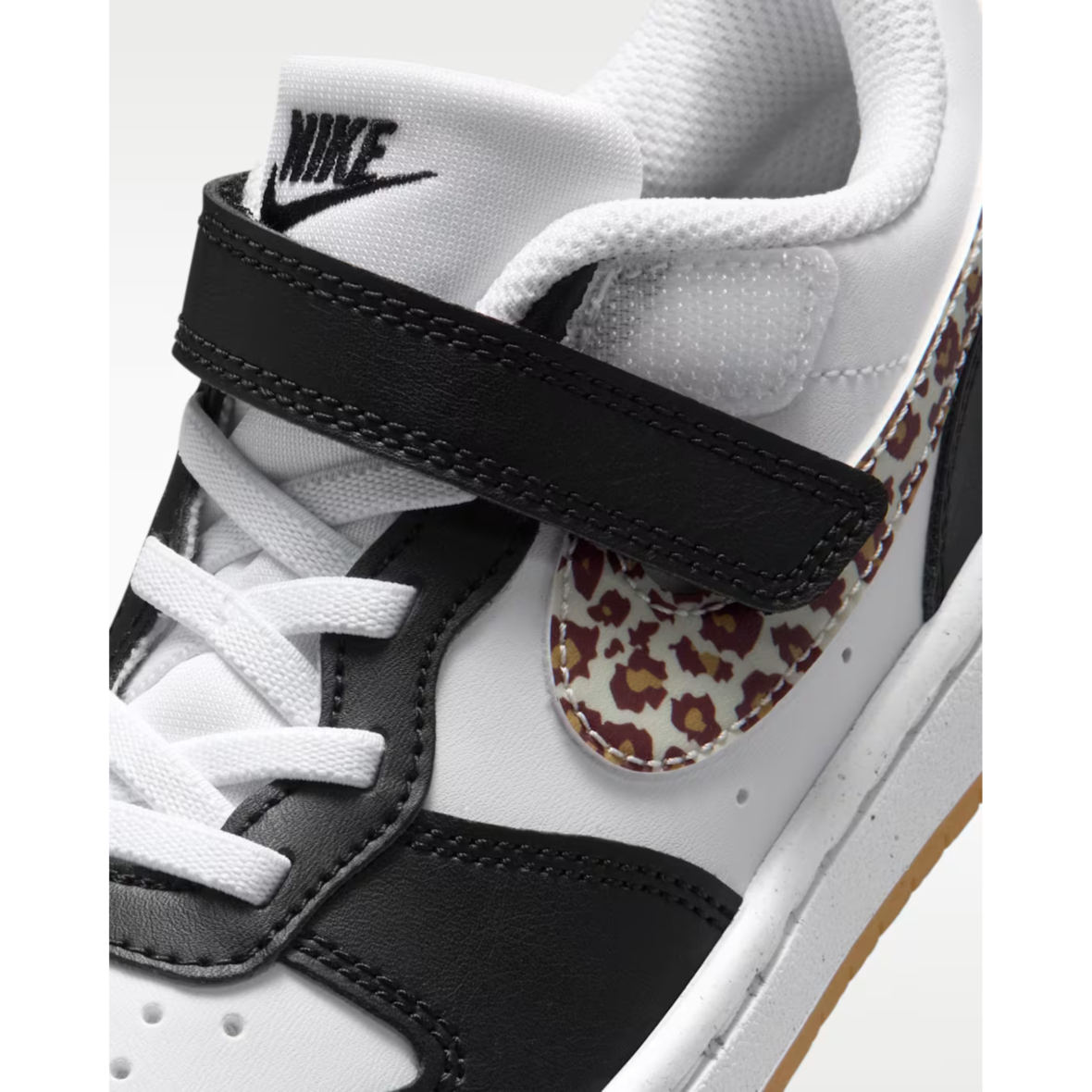 Nike Court Borough Low – Little Kids – BlackWhiteGum Medium BrownWhite (7)