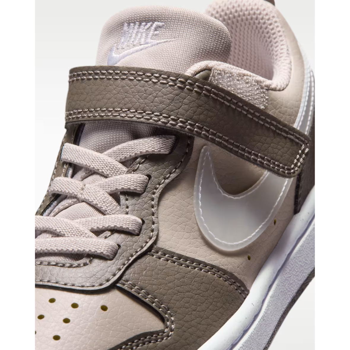Nike Court Borough Low – Little Kids – Moon ParticleCave StoneWhiteWhite (7)