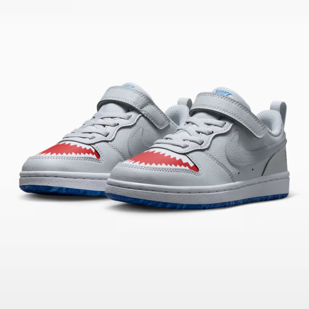 Nike Court Borough Low – Little Kids – Pure PlatinumUniversity RedGame RoyalWolf Grey (3)