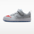 Nike Court Borough Low Little Kids Pure PlatinumUniversity RedGame RoyalWolf Grey 5