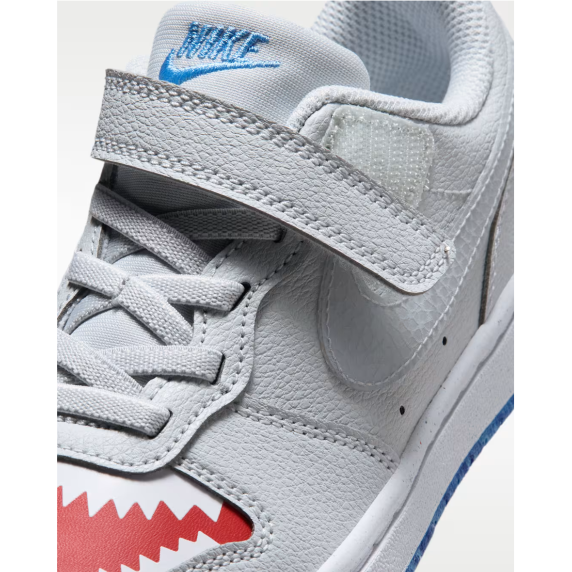 Nike Court Borough Low – Little Kids – Pure PlatinumUniversity RedGame RoyalWolf Grey (7)