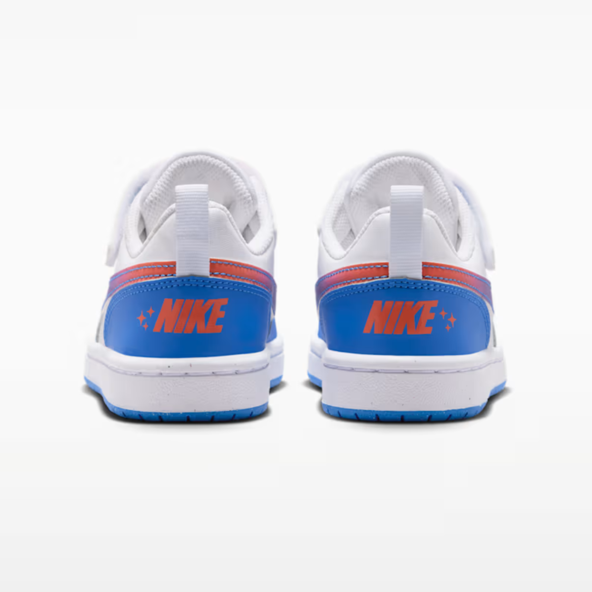 Nike Court Borough Low – Little Kids – WhiteBright VioletTurf OrangeBlue Crystal (4)