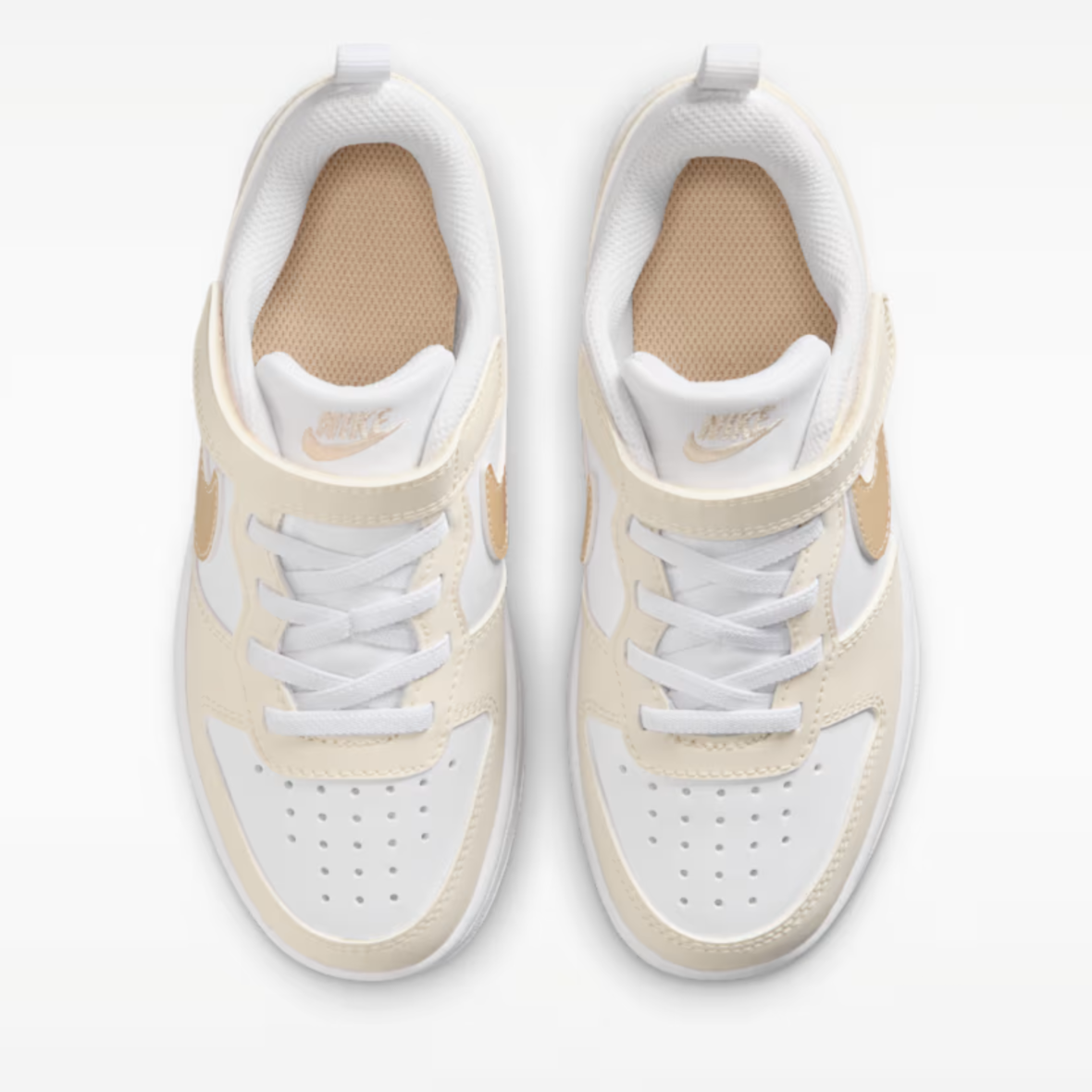Nike Court Borough Low – Little Kids – WhiteChalkWhiteShimmer (2)