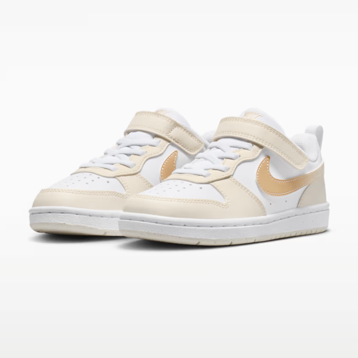Nike Court Borough Low – Little Kids – WhiteChalkWhiteShimmer (3)