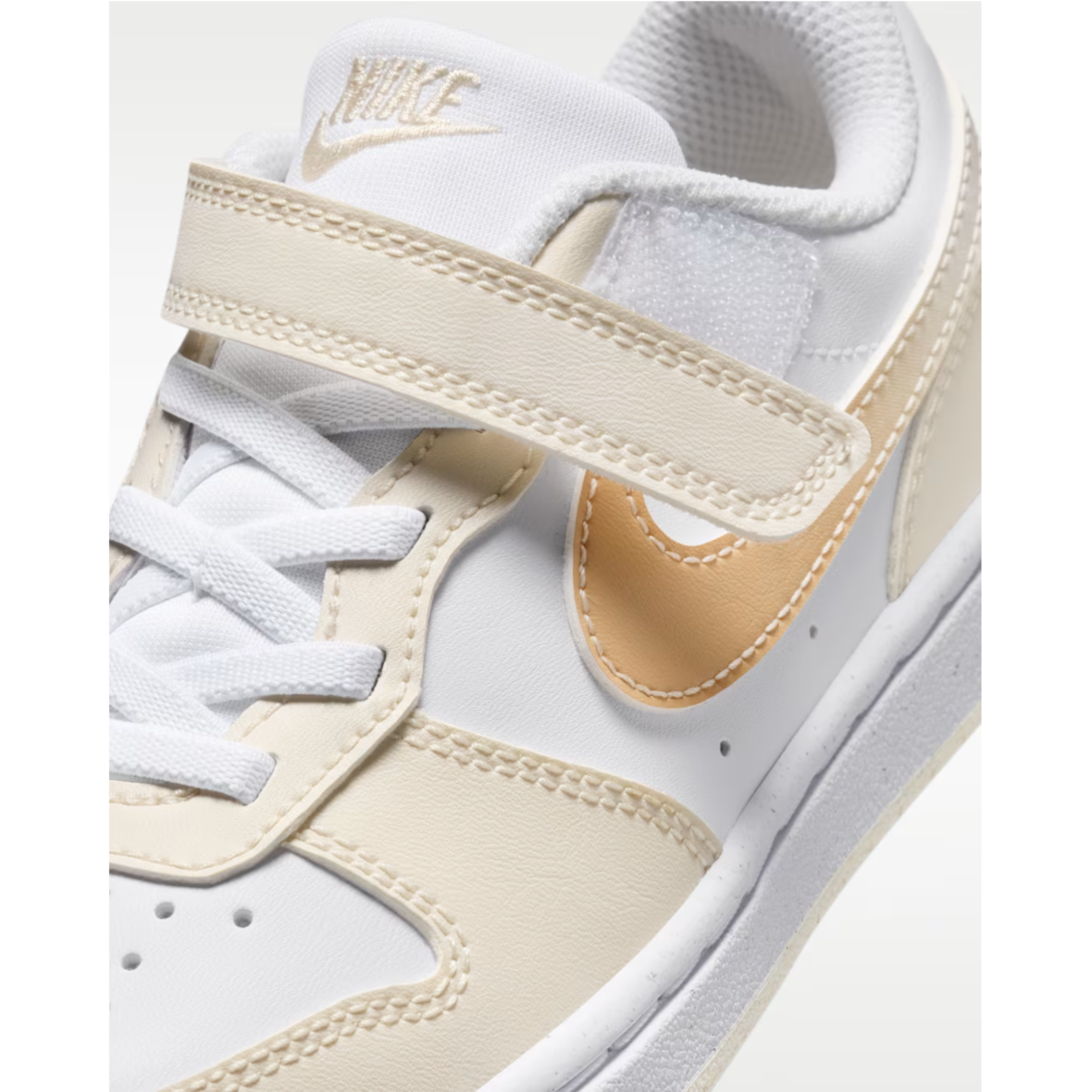 Nike Court Borough Low – Little Kids – WhiteChalkWhiteShimmer (7)
