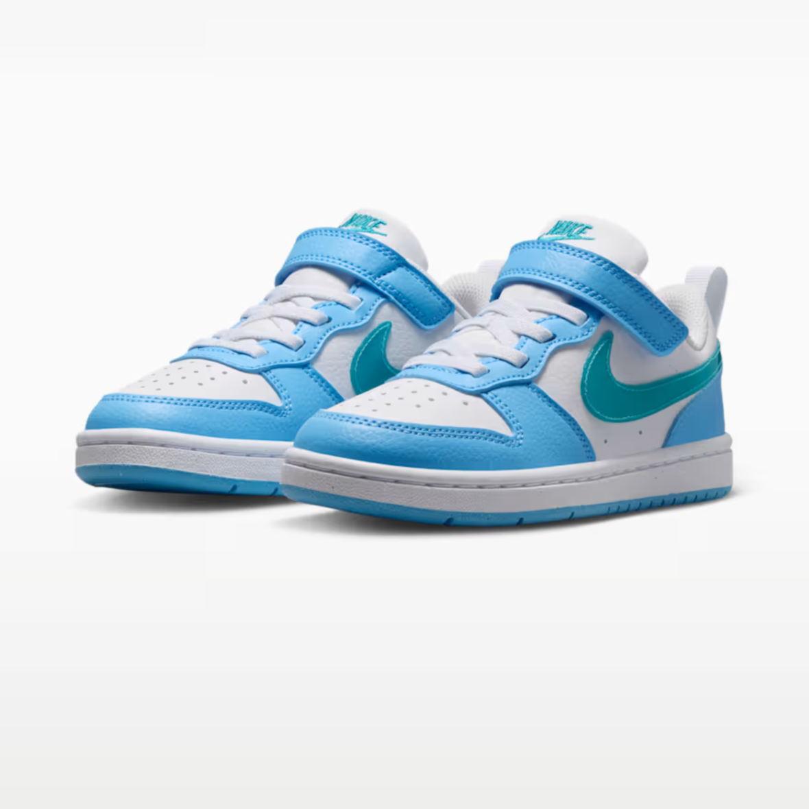 Nike Court Borough Low – Little Kids – WhiteFootball BlueEnergy (3)