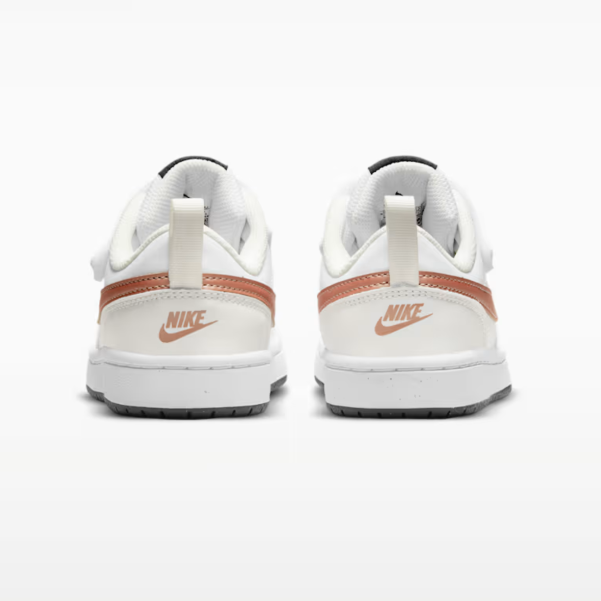 Nike Court Borough Low – Little Kids – WhiteSummit WhiteDark Smoke GreyMetallic Red Bronze (3)