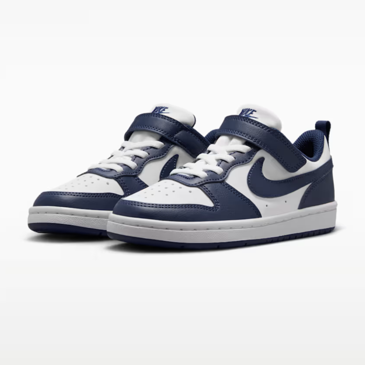 Nike Court Borough Low – Little Kids – WhiteWhiteMidnight Navy (3)